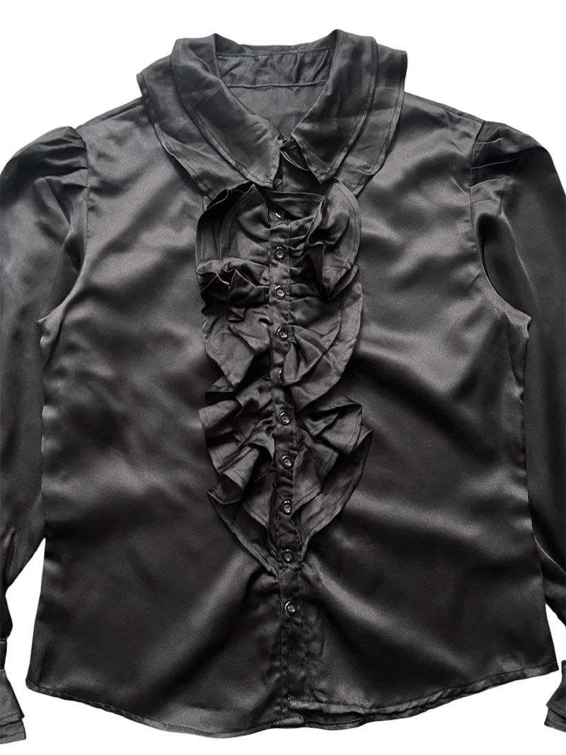Y2k Unknown Gothic Ruffle Shirt, foto 2