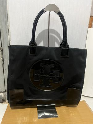 Tas Tory Burch Ella Patent Tote Bag Nylon patent Leather lar
