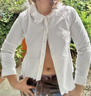 Kemeja Blouse Putih Rework S