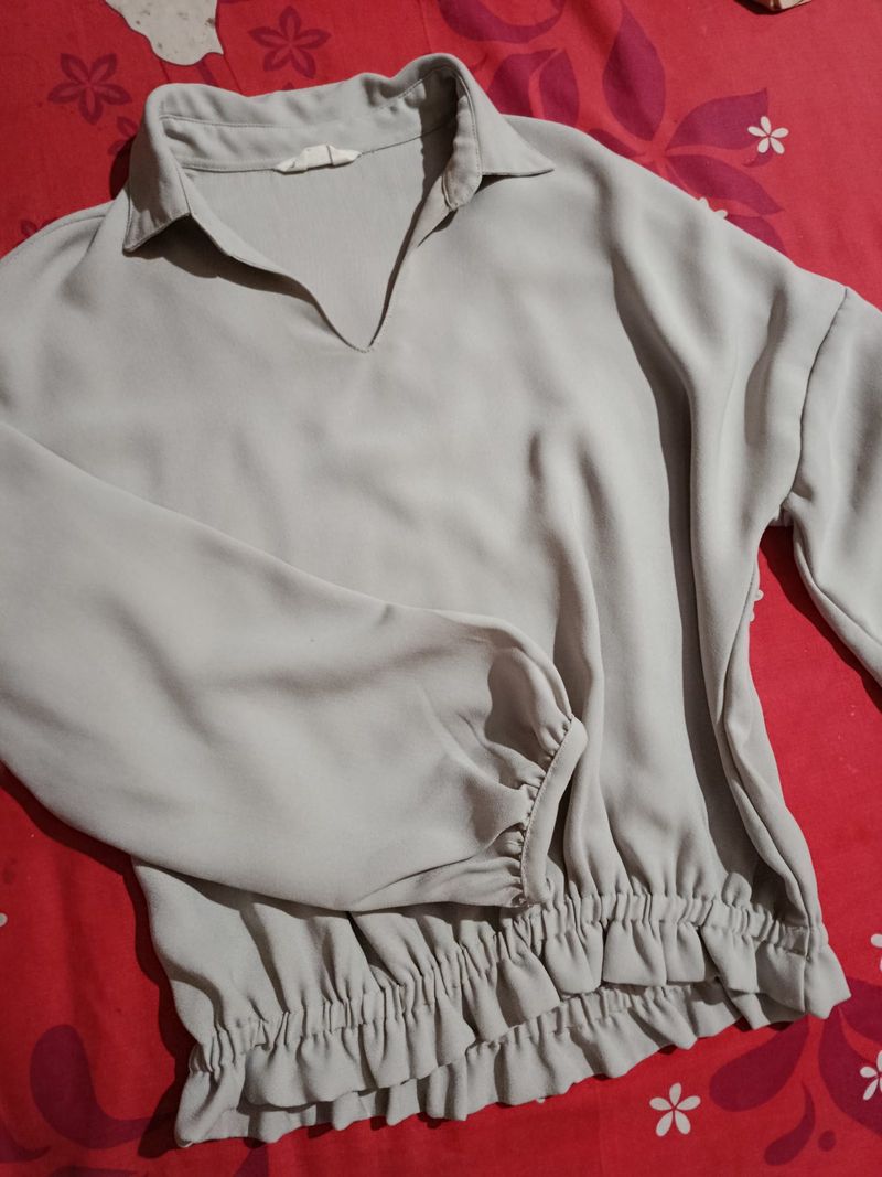 crop v neck serut, foto 2