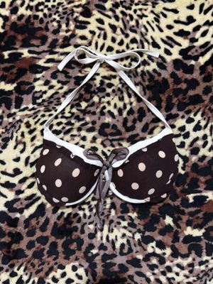 polkadot lace bikini top