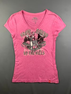 edc by Esprit Pink Goose V-Neck Tee (L)