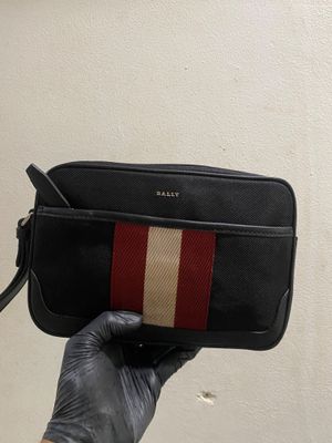 Pouch bally black kanvas signature net
