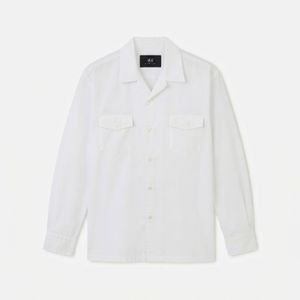 H&M Plain White Easy Iron Double Pocket Shirt L/S