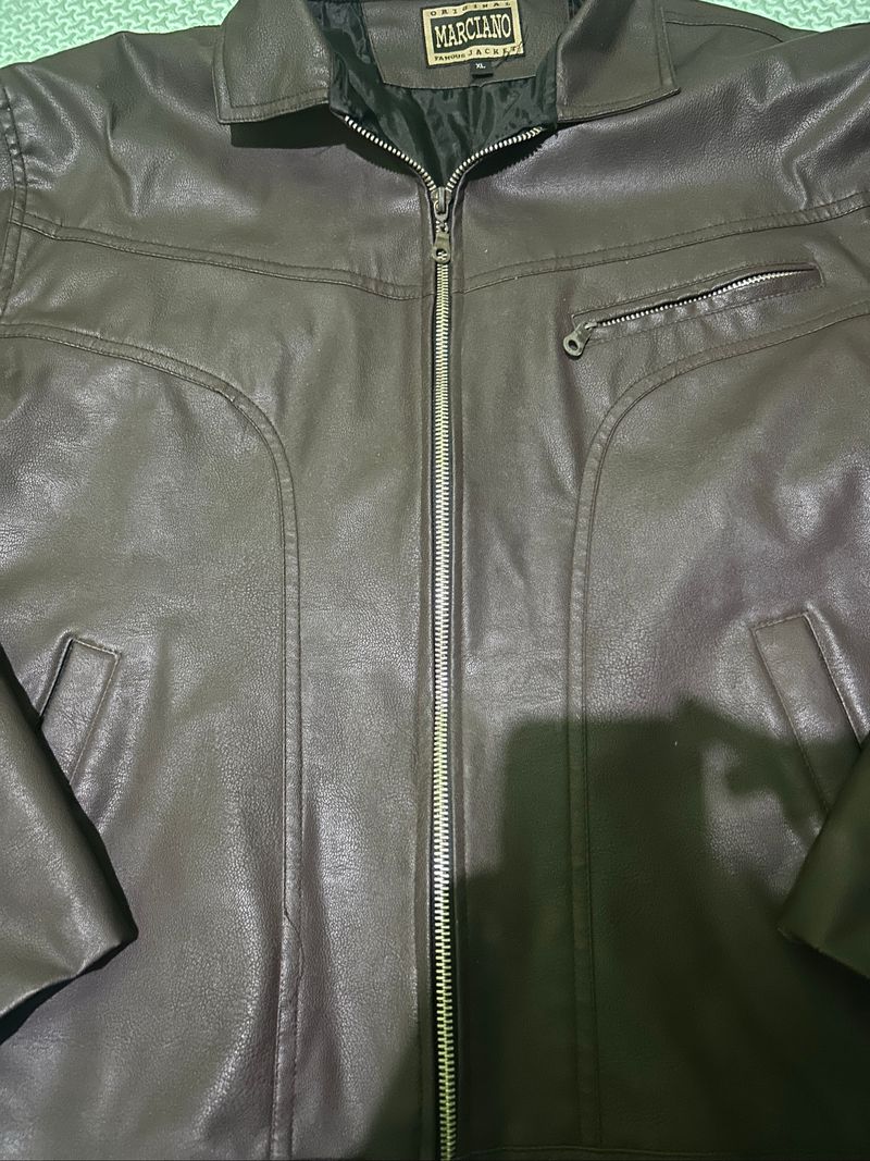 leather jacket brown, foto 2