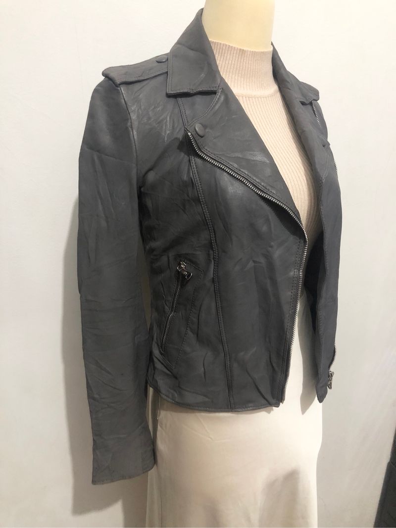 MASSIMO DUTTI jaket kulit ramones leather jacket, foto 2