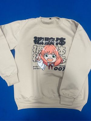 Casual Sweatshirt Wanita cream