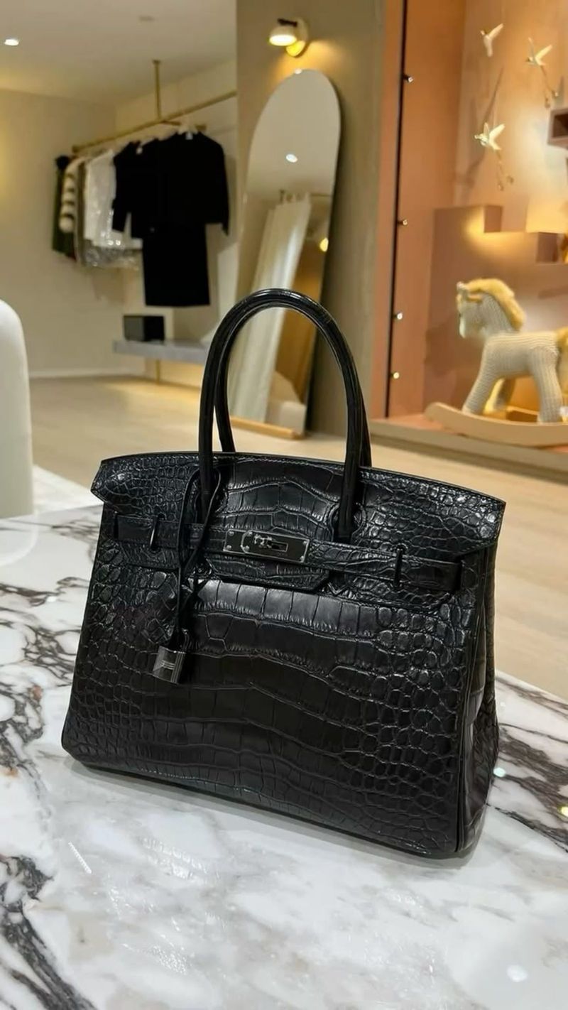 Hermes birkin croco full black, foto 5