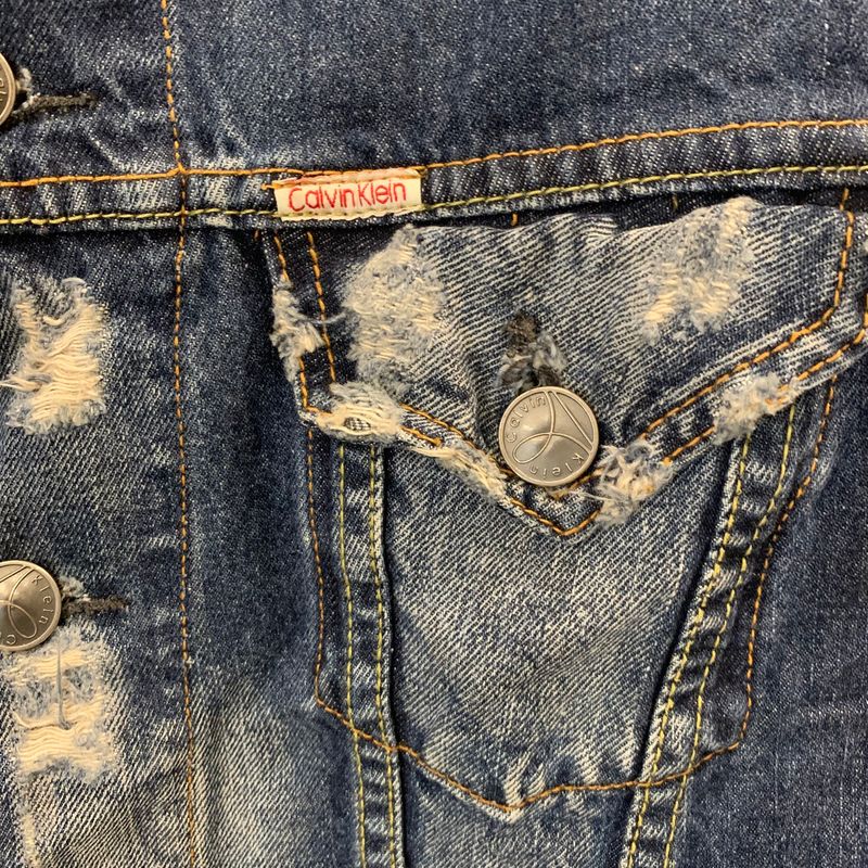 JACKET DENIM CALVIN KLEIN RIPPED, foto 3