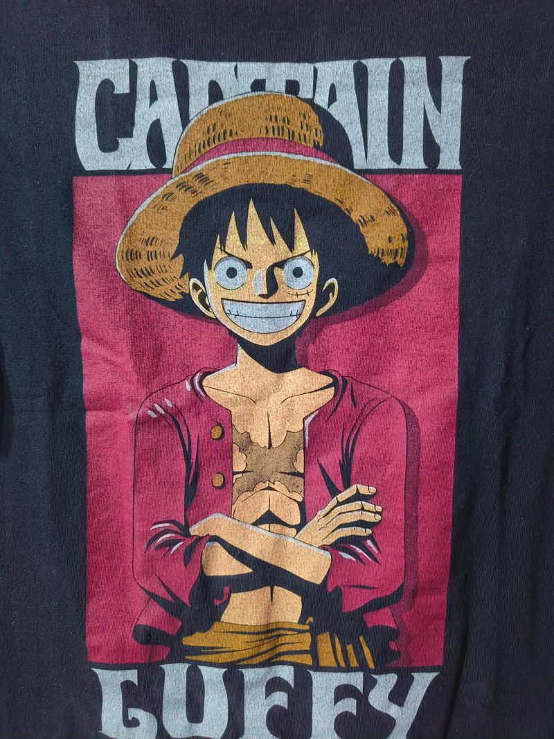 Kaos Luffy scar topi jerami, foto 3