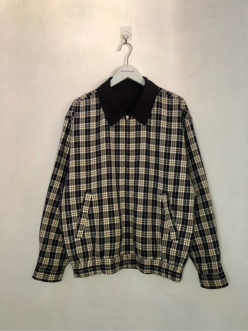 Y2K Casual Harrington jacket Pria white black, foto 7