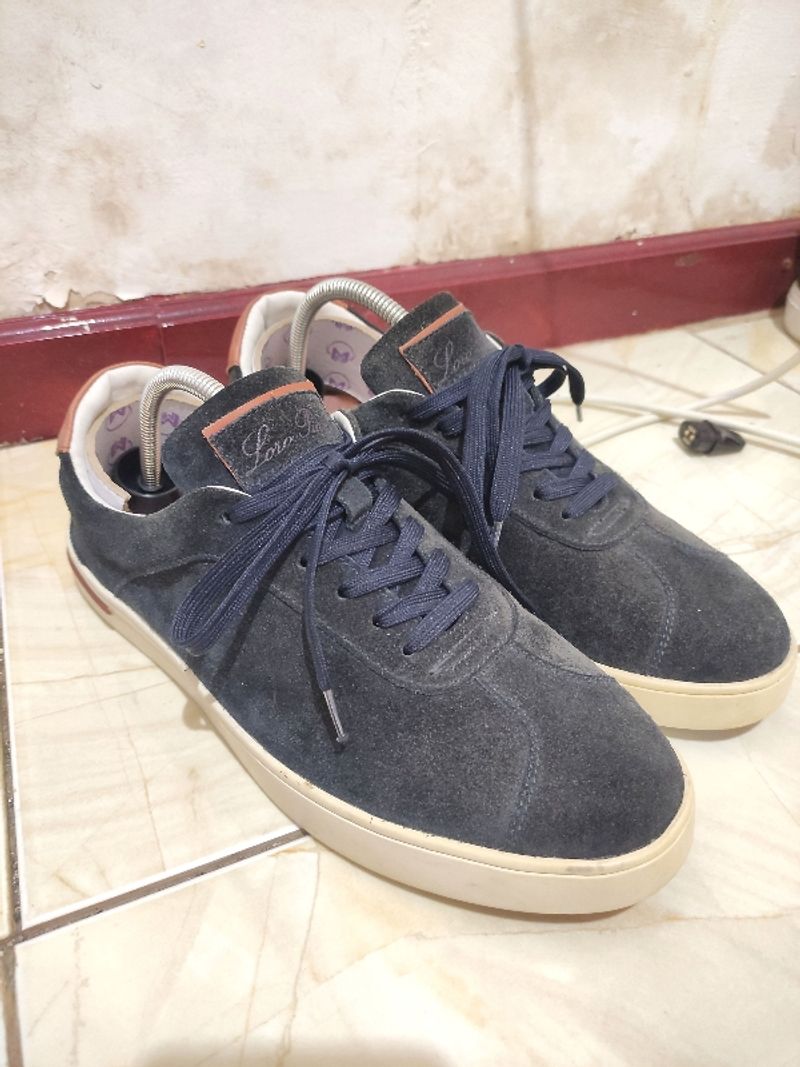 Loro Piana 70’S Weekend  Walk Suede Balck, foto 2
