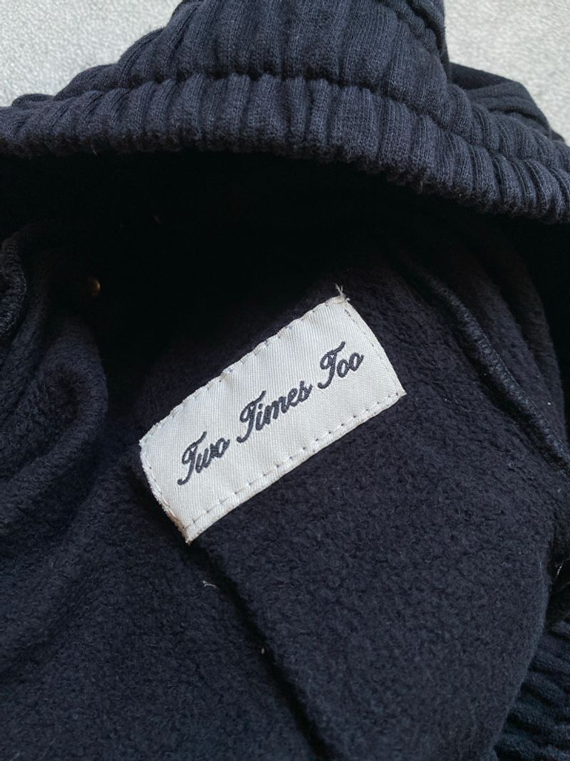 2TIMESTOO Pleated Jean Sweatspants - Jet Black, foto 6