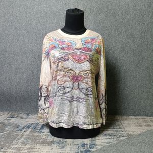 Y2k Style Mesh Long sleeve Tee