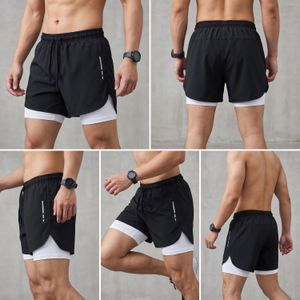 Celana Pendek 2 in 1 Gym Running Renang Pria Wanita Size L