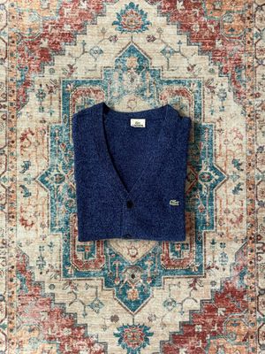 Lacoste Merino Wool Knitwear Cardigan Navy