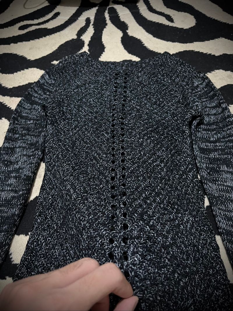 Y2k H&M Black Textured Knit Sweater, foto 6