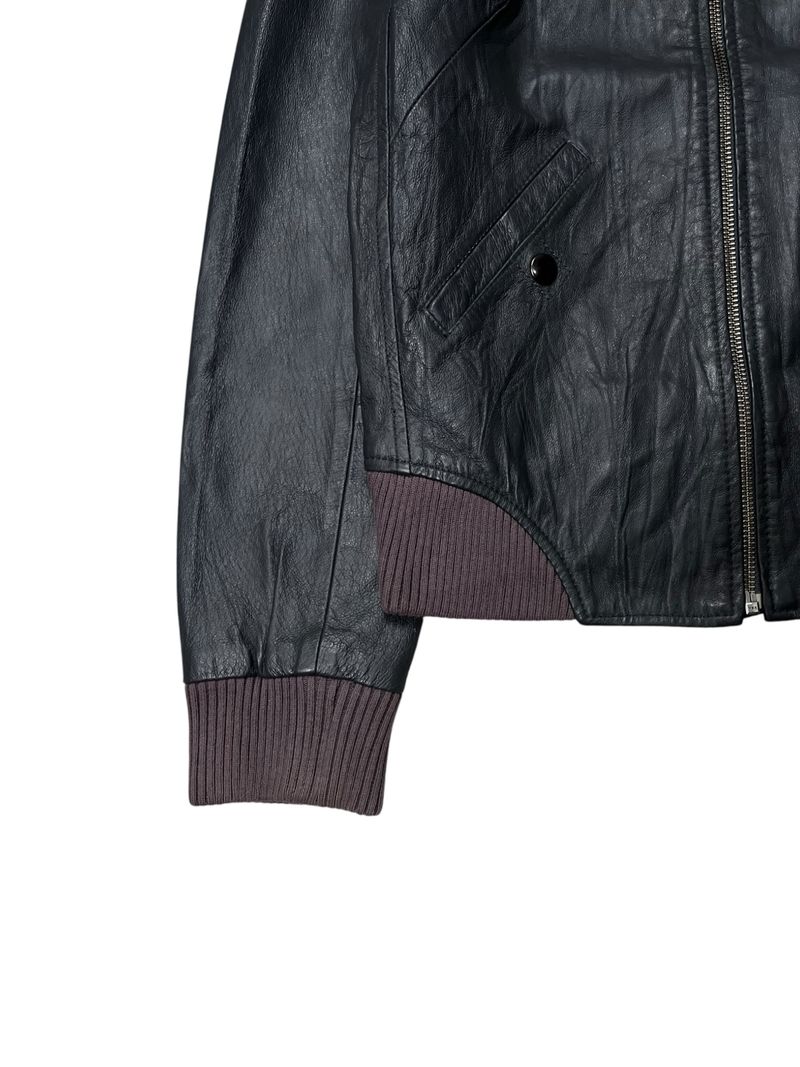 H&M Leather Jacket Dark Grey, foto 5