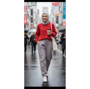 Celana Linen Abu
