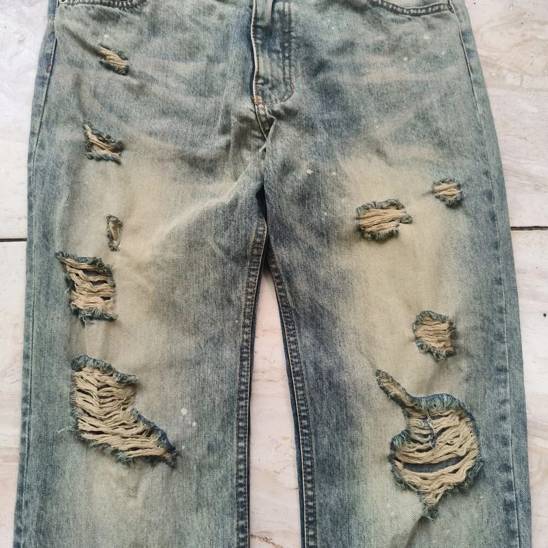 Krafted Distressed Mud Wash Denim Jeans, foto 3