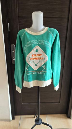 sweater unisex hijau tennis pl