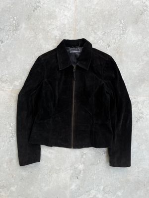 Liz Claiborne Black Leather Suede Jacket