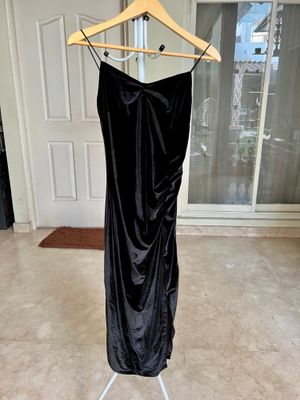 Evening Maxi Dress Velvet Black