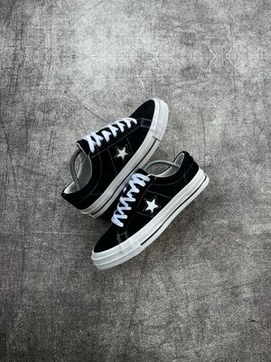 Converse One Star Suede Black White