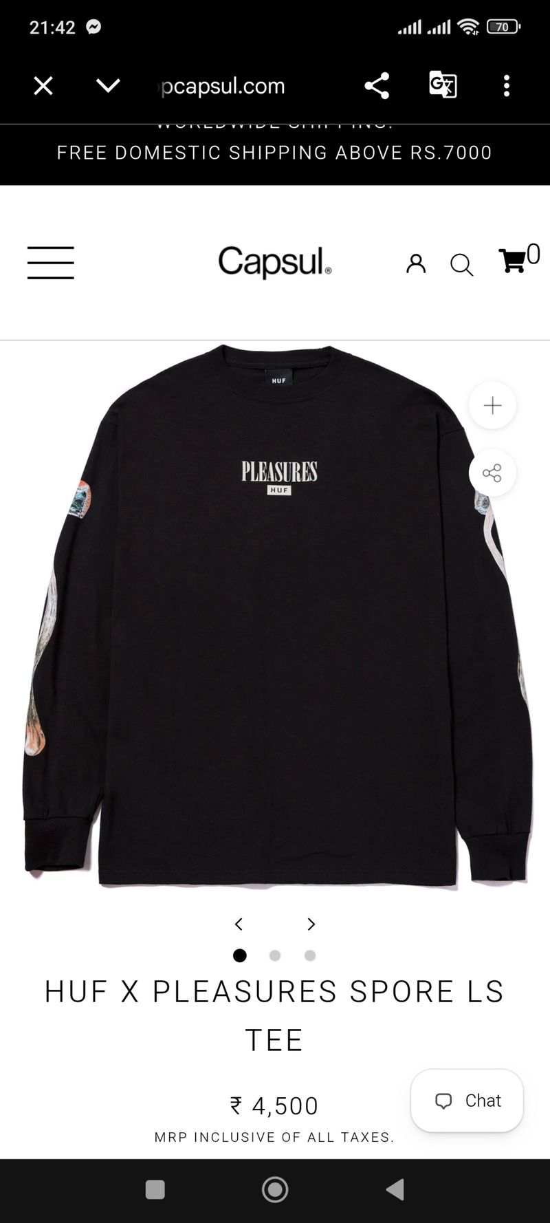 Longsleeve Huf x Pleasures Spore Black, foto 2