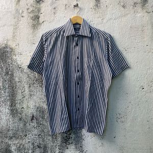 Kemeja garis Infinity - Size L - Baju motif pattern stripes