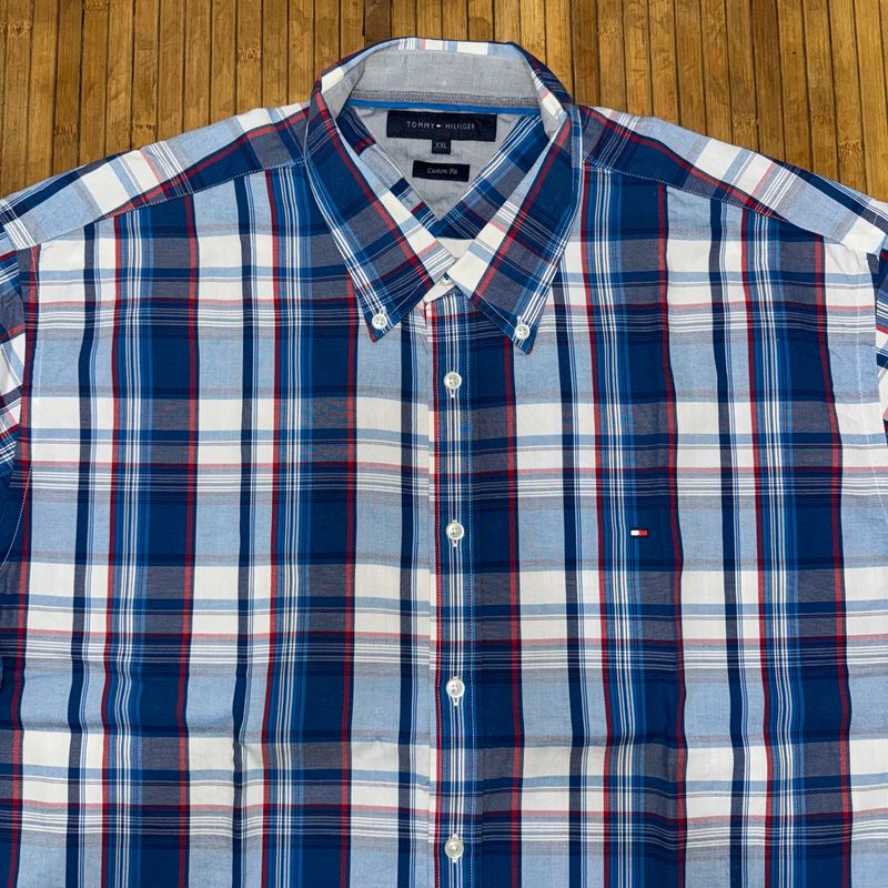 BIG SIZE TOMMY HILFIGER CHECK GINGHAM BUTTON DOWN LONG SLEEV, foto 2