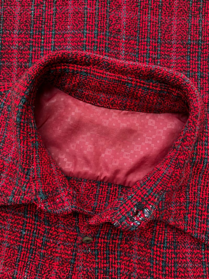 spearpoint / dagger collar 1950s - 1960s double pocket plaid, foto 6