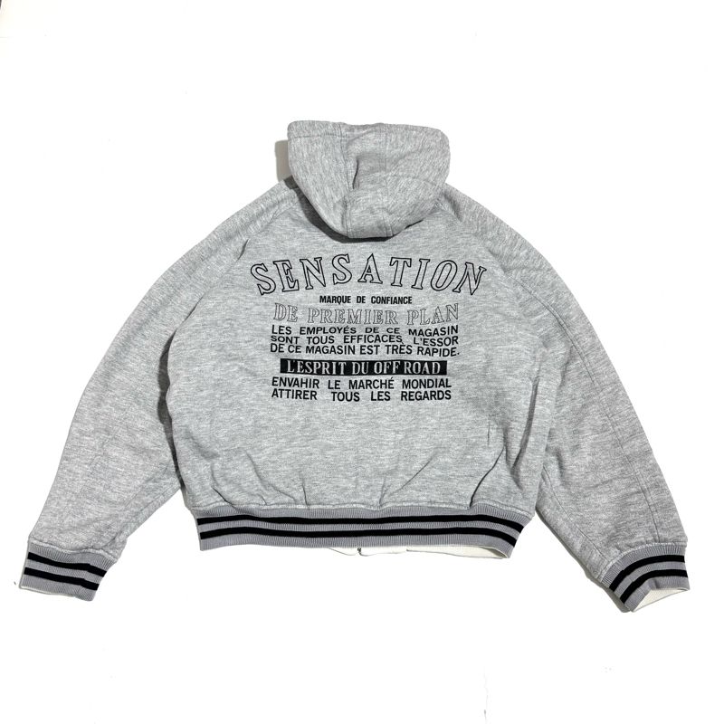 Vintage Y2K Bomber jacket Pria white gray, foto 7