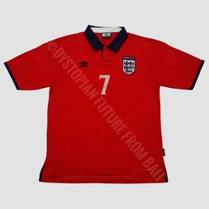 Vintage 1999-2001 David Beckham No 7 England Football Jersey