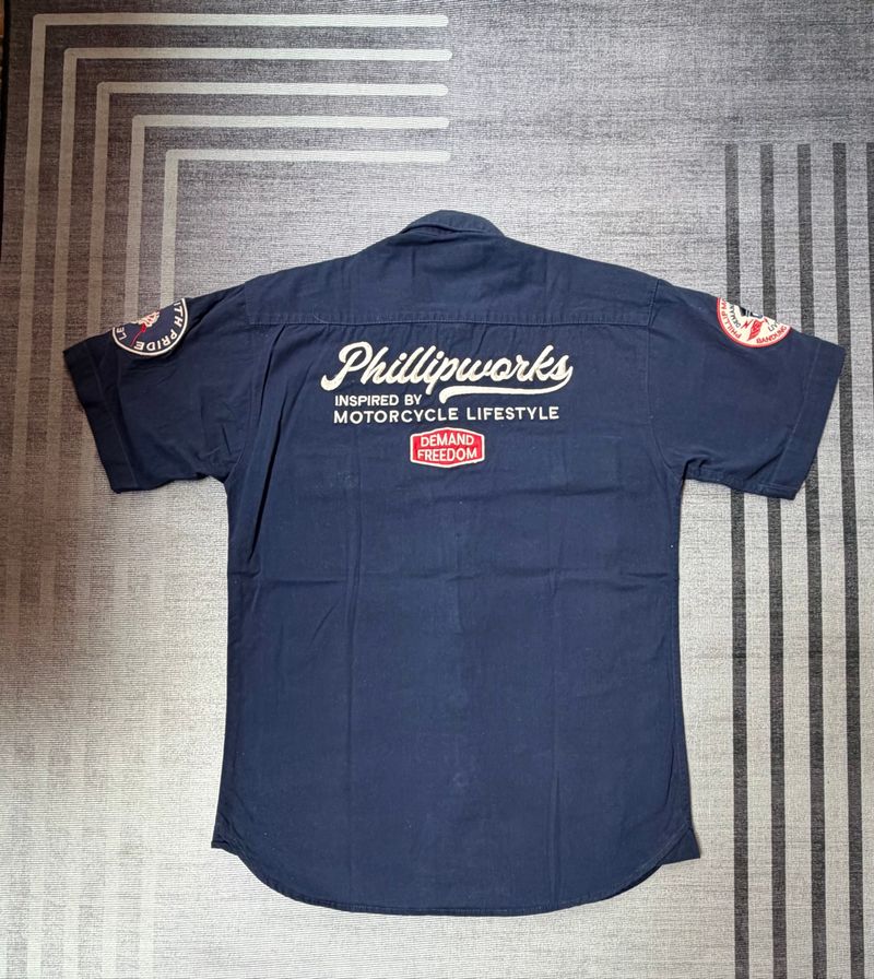 Phillipworks Workshirt Navy Blue - Preloved, foto 2