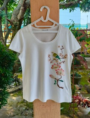 Vivienne Tam Embroidery 3D T-shirt Women's