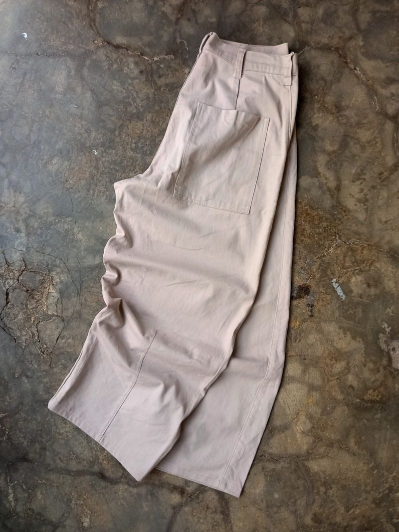 Beggy barel wide pants cream, foto 2