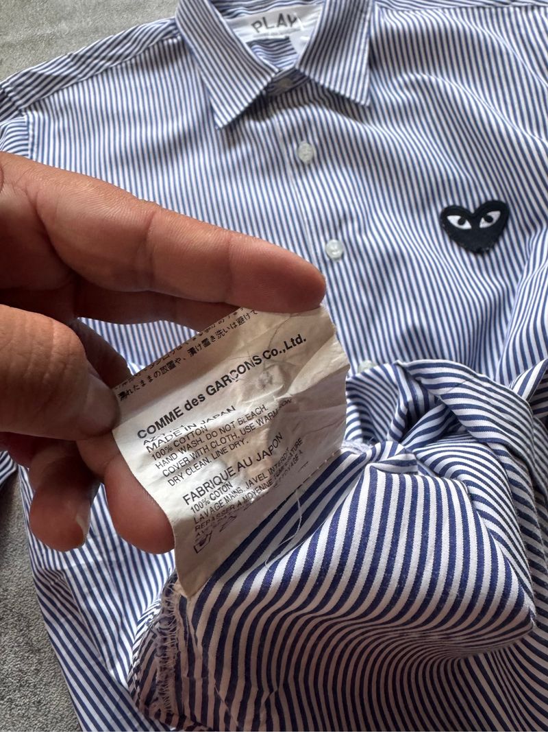 Kemeja Play CDG Stripe Blue, foto 5