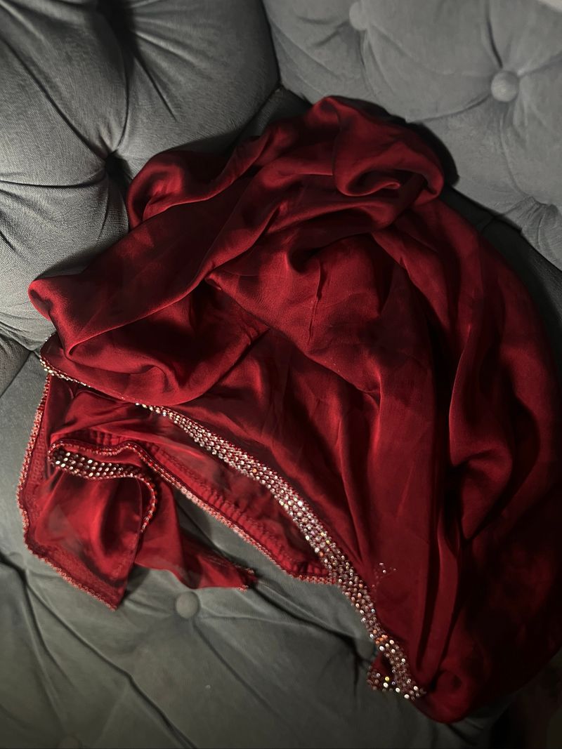 Hijab Satin Red Wine, foto 2