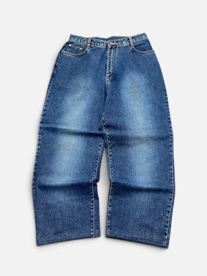 y2k faded blue wash jeans 00's baggy fit
