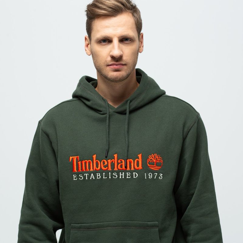 Pullover Hoodie TIMBERLAND Bordir Logo Green, foto 2