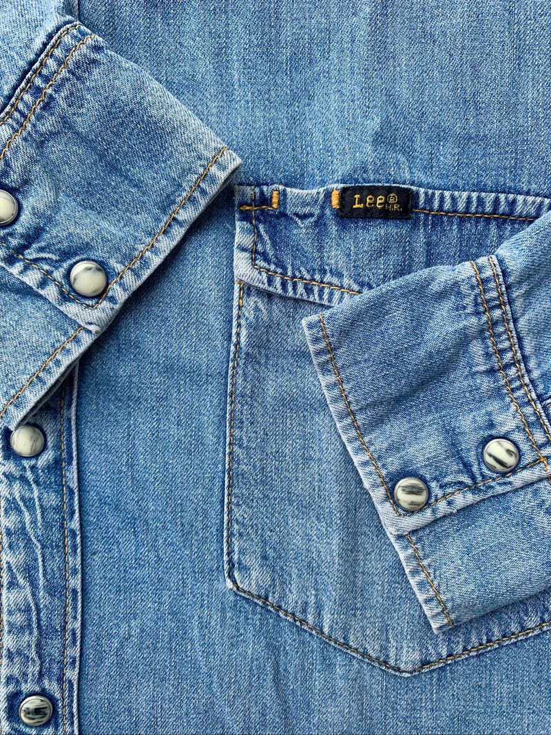 lee 1990s denim western shirt., foto 4