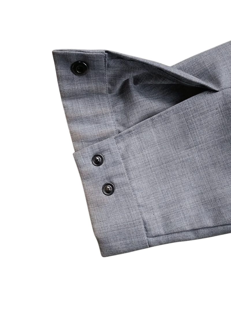 Grey Snap Button Overshirt Jacket, foto 7