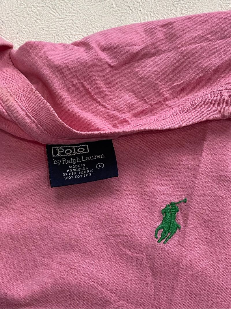 Vntage 90s polo ralph lauren basic logo tee pink, foto 5