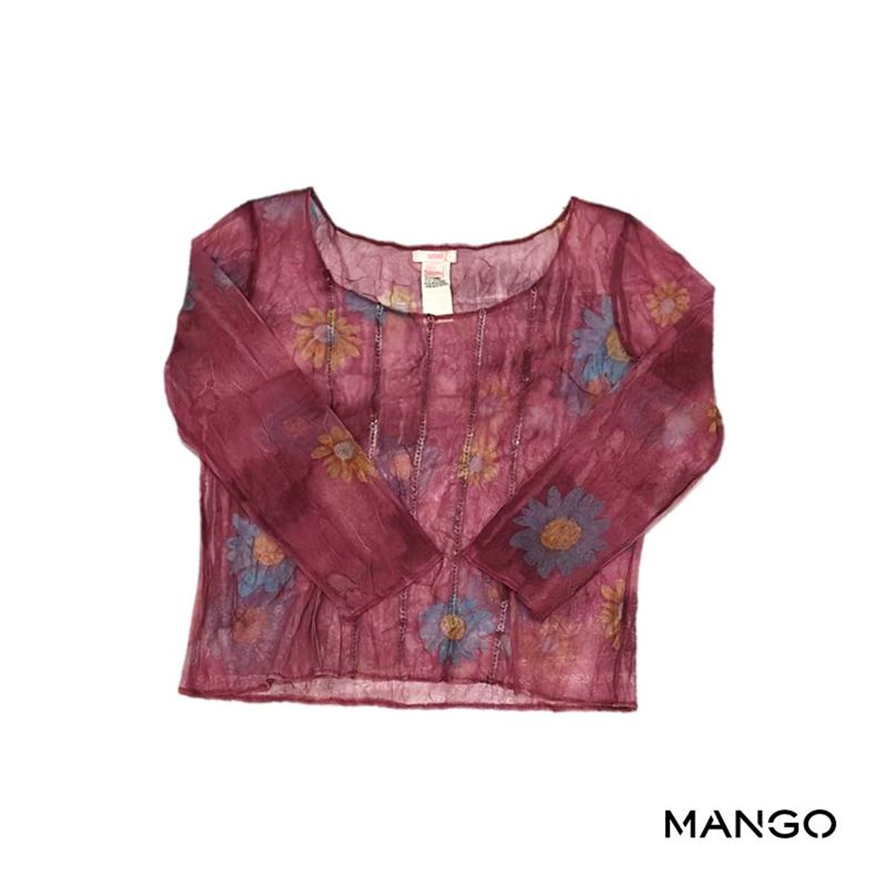 Mango Shirt Wanita purple pink