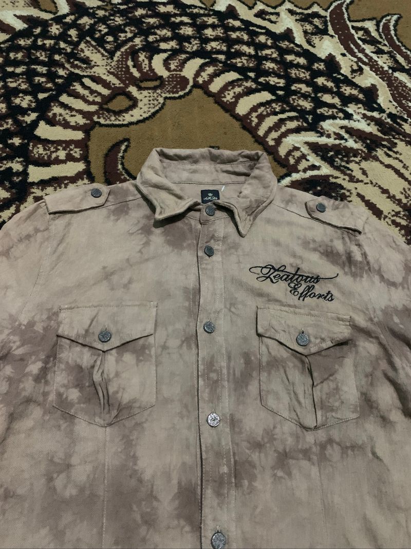 Kemeja Semantic Design Acid Wash Vkei, foto 2