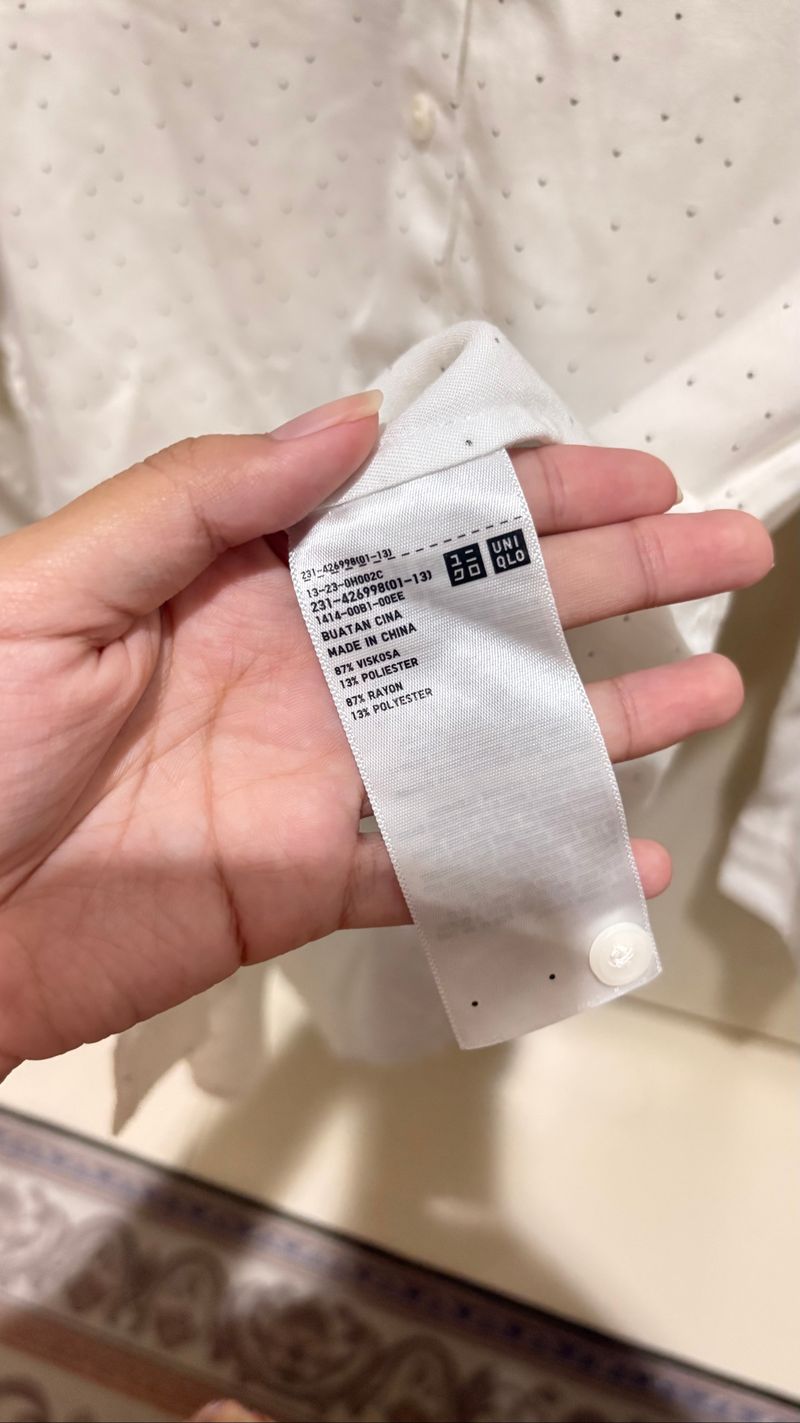blouse rayon polkadot UNIQLO, foto 5