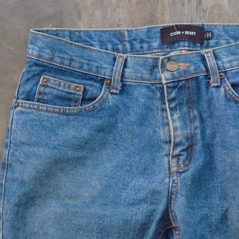 Coin + Reset blue  unfinished jeans, foto 4