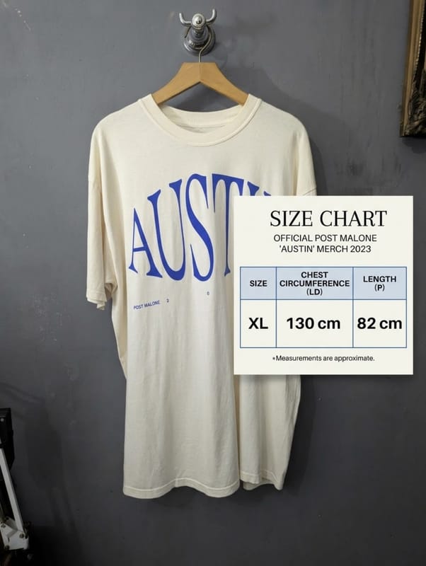 Kaos  POST MALONE 2023 Official Merch size XL, foto 2