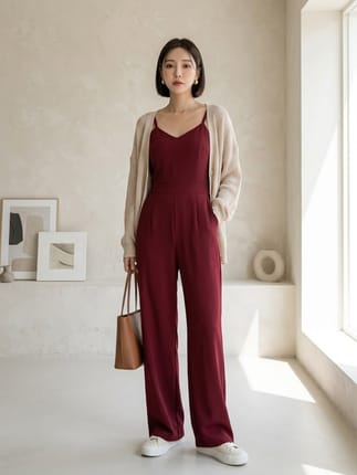 Jumpsuit maroon sz M